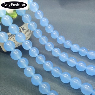 Sky Blue Chalcedony Beads 4-12mm Round Natural Loose Stone Bead for Women Diy