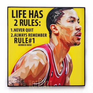 Derrick Rose เดอร์ริก โรส Basketball บาสเก็ตบอล รูปภาพ​ติด​ผนัง​ pop art​ กรอบรูป​​ นักกีฬา ของขวัญ​​ แต่งบ้าน ของสะสม