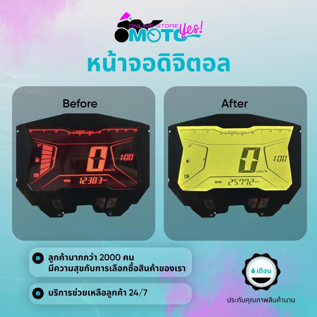 MotoYes! ชุดจอดิจิตอลสำหรับ Yamaha Aerox, ยามาฮ่าแอร็อค155, Screen for Yamaha Aerox 155, Lcd Display NVX - รูปที่ 2