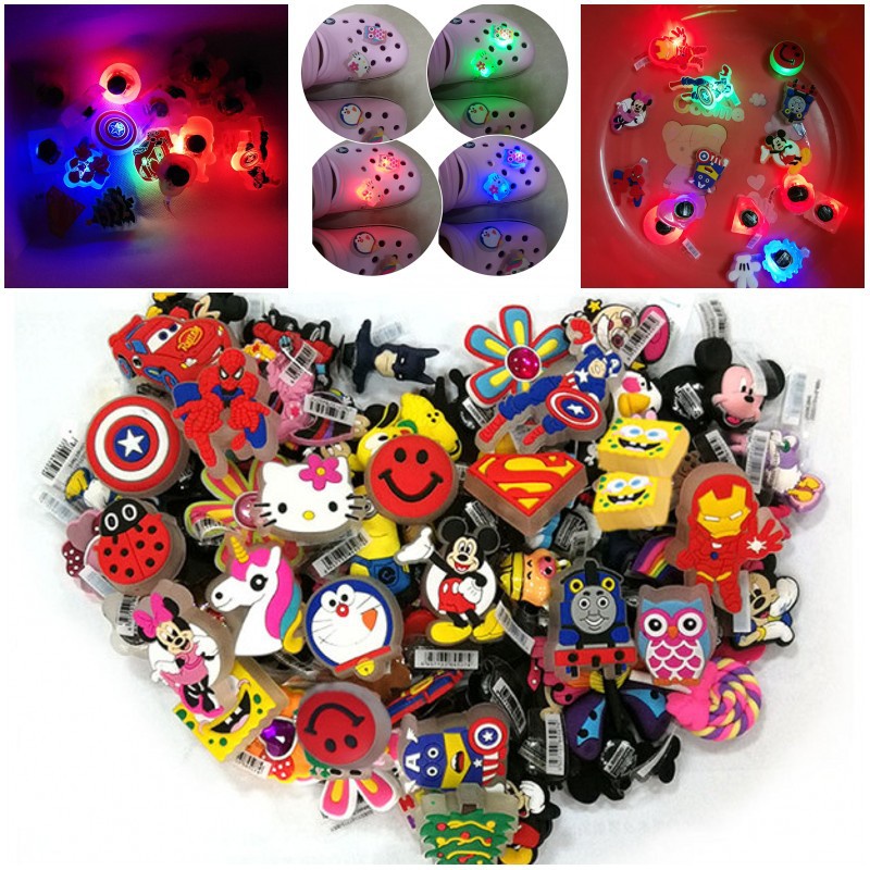 Devil Eye Mario Jibbits Glow In The Dark การ์ตูนเกมคอนโซล Jibits รองเท้าแตะ Charm น่ารัก Pikachu Jibitz สําหรับเด็กรองเท้าอุปกรณ์ตกแต่ง