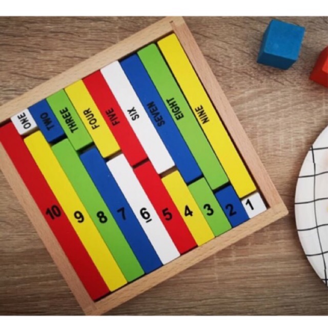 Math Stick สื่อการสอน แนวมอนเตสซอรี่ ของเล่นไม้ สอนตัวเลข