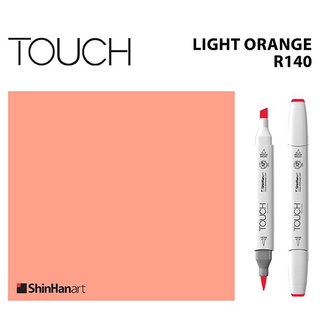 TOUCH TWIN BRUSH MARKER R140 (LIGHT ORANGE) / มาร์คเกอร์หัวพู่กัน-หัวตัดขนาดกลาง รหัส R140 (LIGHT ORANGE)