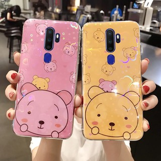 Cartoon Corgi วินนี่เดอะพูห์ OPPO A94 A74 A54 A73 A93 A53 A91 A31 A9 A5 2020 A12 A92 A7 A5S A3S เคสโทรศัพท์ Soft TPU Case เคสป้องกัน