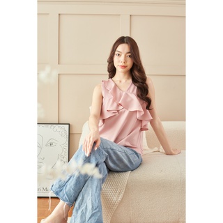 New!! เสื้อให้นม Clara Crossing Top: Pink Rose