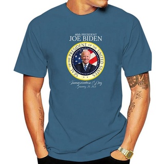 เสื้อยืดผ้าฝ้าย เสื้อยืดผ้าฝ้าย พิมพ์ลาย 46th President Joe Biden Inauguration Day สําหรับผู้ชาย