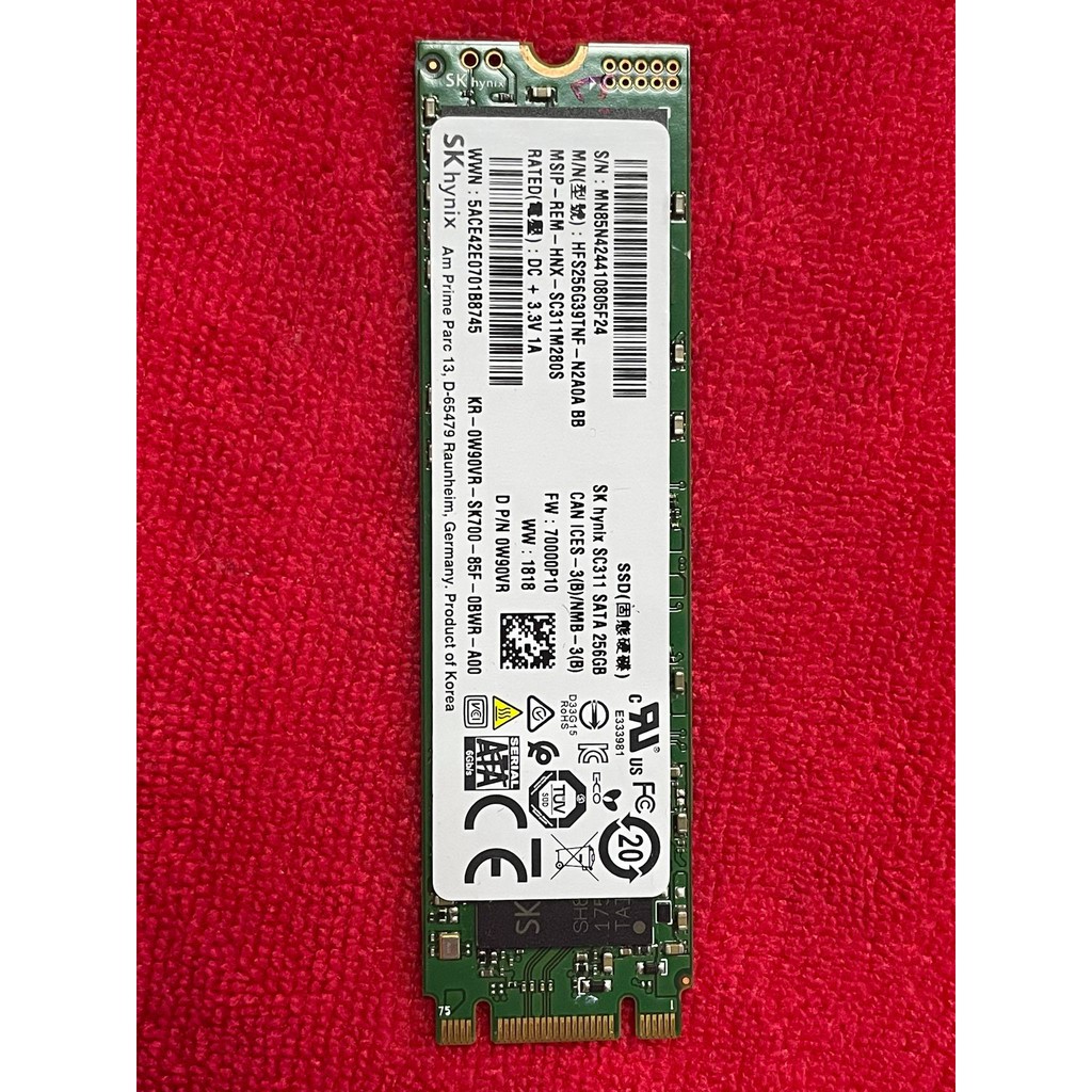 SSD M 2 SATA 256GB SK Hynix SC311 DELL 2280 SC311M280S 0W90VR W90VR 