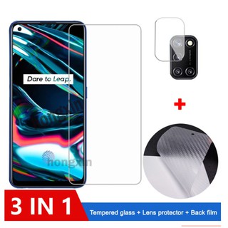 ฟิล์มกระจกนิรภัย กันรอยหน้าจอ 2.5D 9H 3-in-1 สำหรับ ออปโป้ Realme 7 7i 5i 5s 5 Pro Narzo C17 C15 C11 C3 Realme X7Pro Narzo 20 Pro