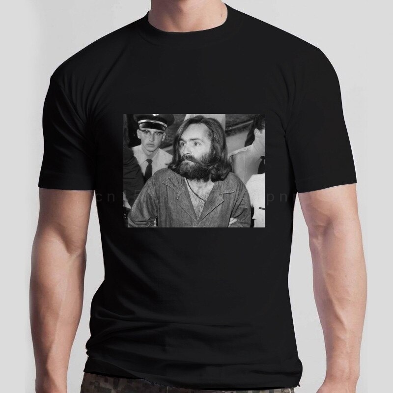 3ixz 【พร้อมส่ง】เสื้อยืด พิมพ์ลาย Charles Manson คุณภาพสูง สําหรับครอบครัวสามารถปรับแต่งได้