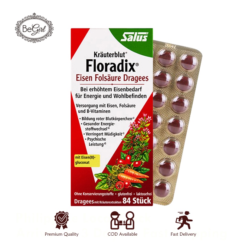 【9782】 ธาตุเหล็กเสริม Salus Floradix Iron Supplement 84 Tablets