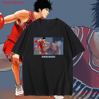 【hot tshirts】เสื้อยืดคอกลมเสื้อยืดคอกลม ผ้าฝ้าย พิมพ์ลายกราฟฟิคอนิเมะ Swordsman shokoku slam dunk สําหรับผู้ชาย V8ZSS-3X