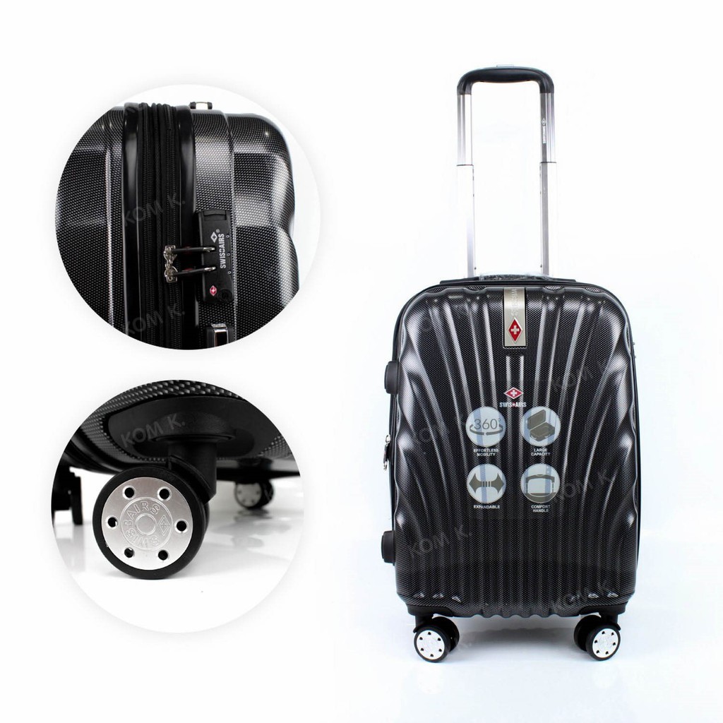 SwissAirsน้องใหม่มาแรง! กระเป๋าเดินทาง รุ่น KS815/20/Black ของแท้ 100% (Warrantyถูกต้องตามกฎหมาย) Ne