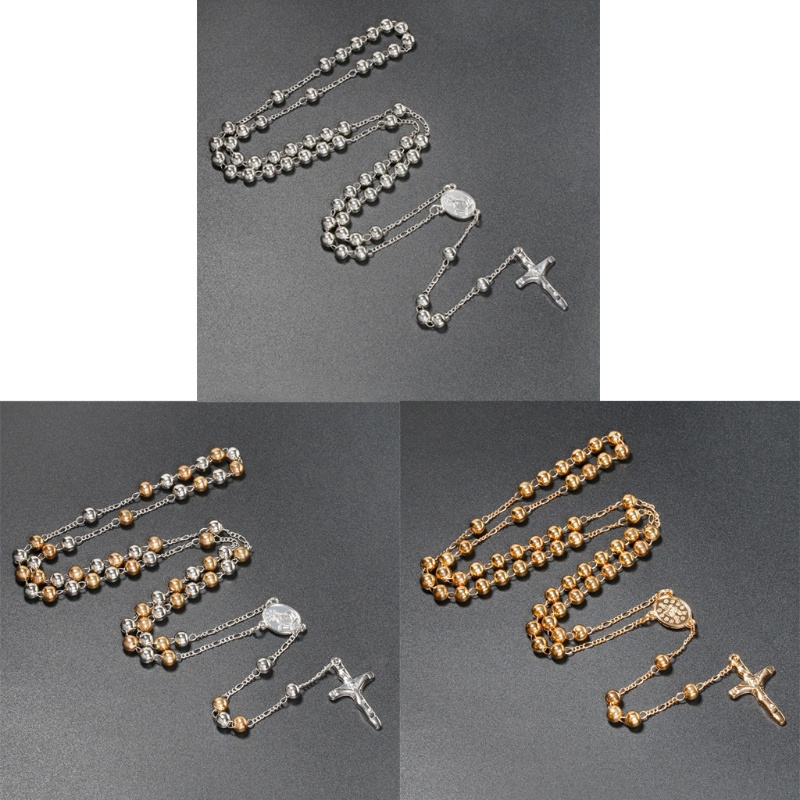BTF Crucifix จี้สร้อยคอสร้อยคอลูกประคําสําหรับผู้ชายผู้หญิงเด็ก Jewellery