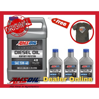 Amsoil Heavy Duty Diesel Oil 4X SAE 15w-40 น้ำมันเครื่องดีเซล สังเคราะห์แท้100%