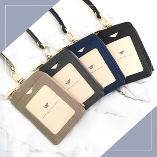 Gold HW: VITT Personalized Leather ID Holder