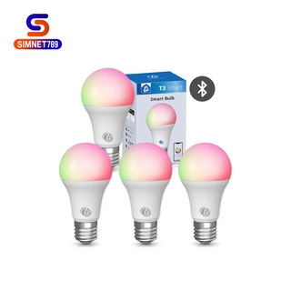 หลอดไฟอัจฉริยะ T3 Smart Bulb Bluetooth ไร้แสงกระพริบ E27 9W หลอดไฟ LED หลอดไฟเปลี่ยนสี 16ล้านสี [ มีใบกำกับภาษี ]