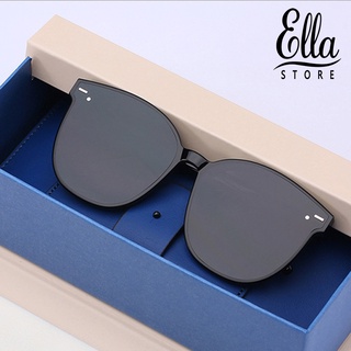 Ellastore123 แว่นตากันแดด เลนส์กลม กันแสงแดด แฟชั่น สําหรับผู้หญิง เดินป่า ขับรถ