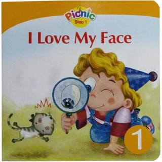 I Love My Face หนังสือ ภาษาอังกฤษ สำหรับเด็ก เรียนรู้อวัยวะบนใบหน้า กระดาษแข็งทั้งเล่ม