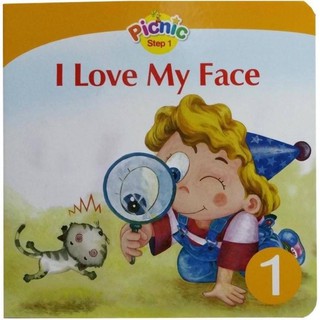 I Love My Face หนังสือ ภาษาอังกฤษ สำหรับเด็ก เรียนรู้อวัยวะบนใบหน้า กระดาษแข็งทั้งเล่ม