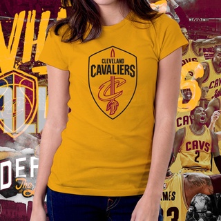 Tee เสื้อยืดชาย เสื้อคู่รัก - คลีฟแลนด์ คาฟลิเออร์ส บาสเกตบอล NBA CAVS เสื้อเชิ้ตสําหรับผู้หญิง 23