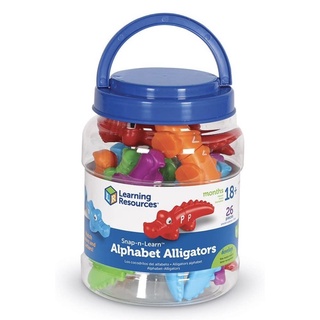 Learning Resources, Snap-n-Learn Alphabet Alligators ชุดจระเข้น้อยจับคู่อักษรภาษาอังกฤษ ของเล่นเด็ก 18 เดือนขึ้นไป