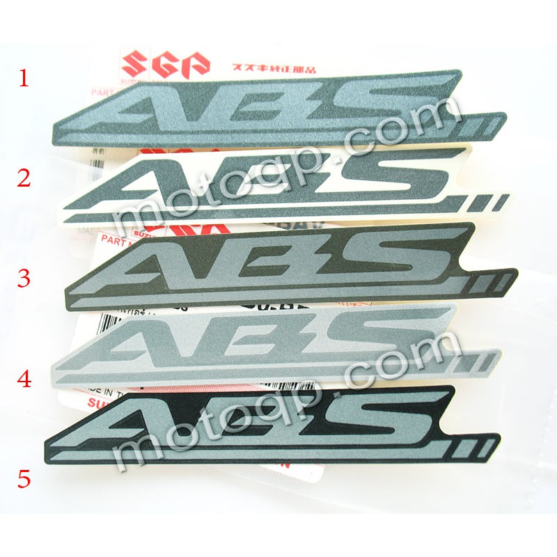 【 แท้ 】 ซูซูกิ สติกเกอร์ ABS ตรา เครื่องหมาย SUZUKI Burgman แต่งรถ HONDA เวฟ ซูมเมอร์ Wave Zoomer PCX Click คลิก
