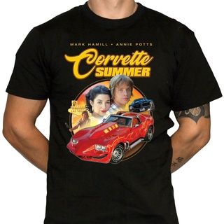 เสื้อสีขาว - รายละเอียดเกี่ยวกับเสื้อยืดฤดูร้อนCorvette--ลัทธิภาพยนตร์รถคลาสสิก--1970sกล้ามเนื้อรถภ