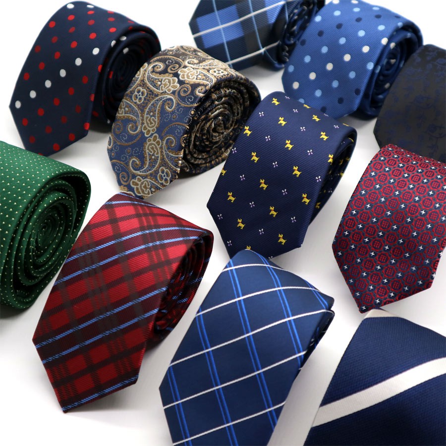 6 ซม. MENS SKINNY TIES POKAL DOTS NECKTIE SILK TIE LUXURY MAN อุปกรณ์เสริม