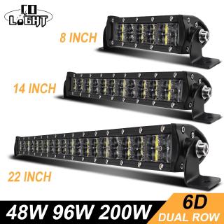 6 d 8 นิ้ว 14 22 นิ้วไฟ led 48 w 96 w 200 w สําหรับติดรถบรรทุก 4wd 12v 24wd