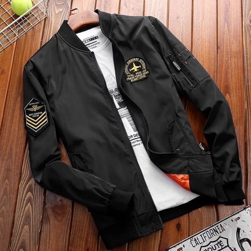 Zet Bomber - Bomber Man - เสื้อแจ็คเก็ตเครื่องบินทิ้งระเบิดนักบินผู้ชายปักเต็มรูปแบบ