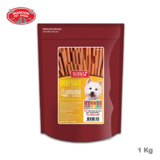 [MANOON] SLEEKY Chewy Stick Beff &amp; Cheese Flavored รสเนื้อชีส 1 กิโลกรัม (ชนิดแท่ง)