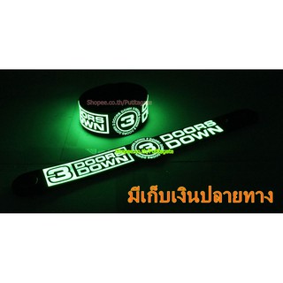 3 Doors Down  Wristband ริสแบนด์ เรืองแสง กำไลยาง ปั๊มนูน วงร็อค pg205 พร้อมส่ง