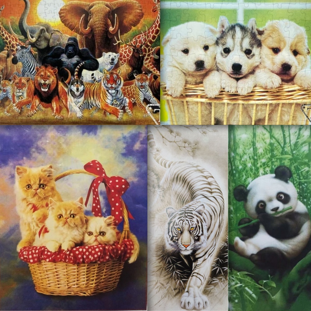 จิ๊กซอว์ Jigsaw Puzzle ลูกหมา เด็ก เสือ สวนสัตว์ สุนัข 500ชิ้น ของเล่นเด็ก DIY เกมราคาถูก พร้อมส่ง