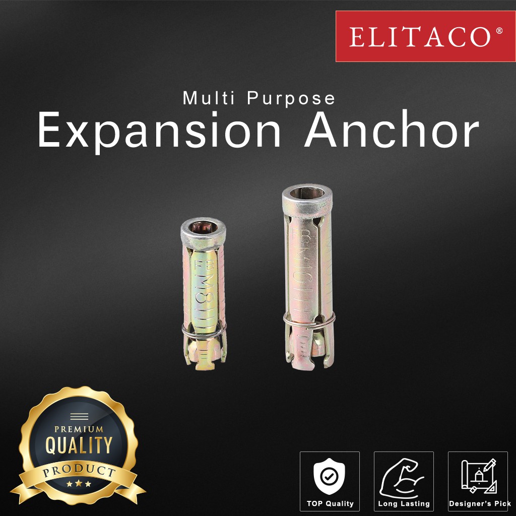 ELITACOExpansion Anchor Bolts คอนกรีต M8 M10 ขยายโลหะปลั๊กผนังแขน Anchor อเนกประสงค์