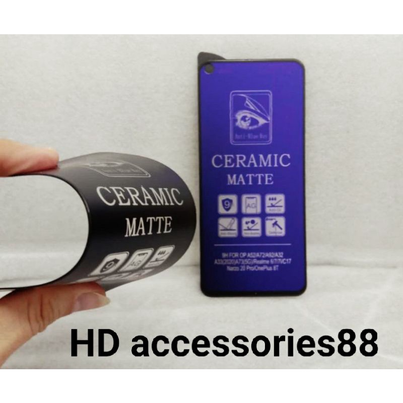 TEMPERED CERAMIC BLUE FULL REDMI 4A/4X/5A/5+/6/6A/7/7A/8/8A/8A PRO/9/9A/9C/9T/MI 8LITE/MI PLAY/Mi Go