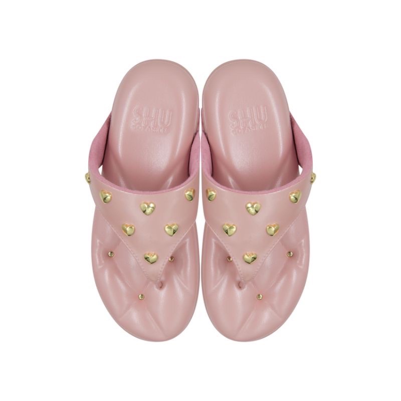 SHU SOFASHOES SWEETHEART LOVE PINK รองเท้าแตะหญิง มือ 2 สภาพใหม่มาก