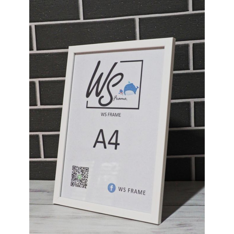 ❏กรอบรูป A4 8x10 8x12 10x12  กรอบรูปสีขาว กรอบรูปสไตล์โมเดิร์น แขวนผนัง ตั้งโต๊ะ