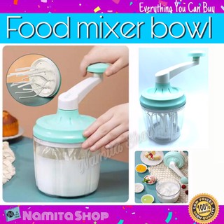 Food Mixer Bowl เครื่องผสมแป้ง เครื่องตีแป้ง ผสมอาหาร 360 องศา แบบไม่ใช้ไฟฟ้า ความจุ 1200 ml.