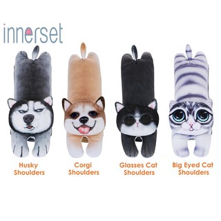 ( Innerset ) ปลอกหุ้มเข็มขัดนิรภัย ลายการ์ตูนสัตว์ 3D สําหรับรถยนต์