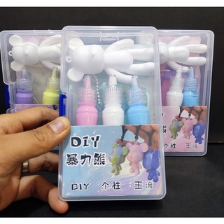 เซททำพวงกุญแจ diy พวงกุญแจหมีน่ารัก เซทระบายสี ของขวัญให้เพื่อน ของขวัญให้แฟน