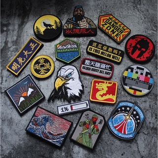 Embroidered Velcro armband woven Mark morale badge DIY patch package sticker creative personality badge morale 3D Embroidery Patch /Badges/Emblem Decorative For Jackets Jeans Backpack