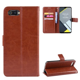 เคสโทรศัพท์ เคสฝาพับ สำหรับ OPPO Realme C2 RealmeC2 realme c2 realmec2 Case Leather