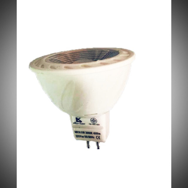 หลอดLED MR16 5W. 12V และ 220V แสงวอร์มไวท์.