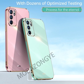 OPPO Reno 6Z 5G กรณี Electroplating Shockproof สำหรับ OPPO Reno6Z 5G Reno6 Z ปลอกซิลิโคน Soft TPU ฝาหลังป้องกัน