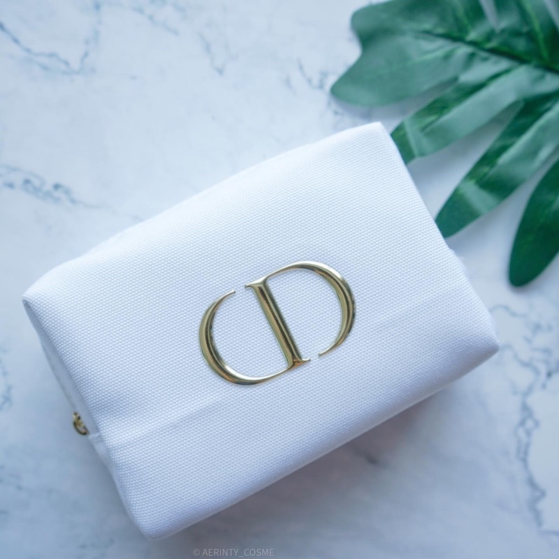 DIOR Cosmetic bag white canvas Shopee Thailand