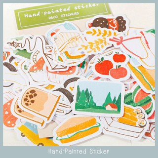 Hand-Painted Sticker สติ๊กเกอร์ 60 ชิ้น