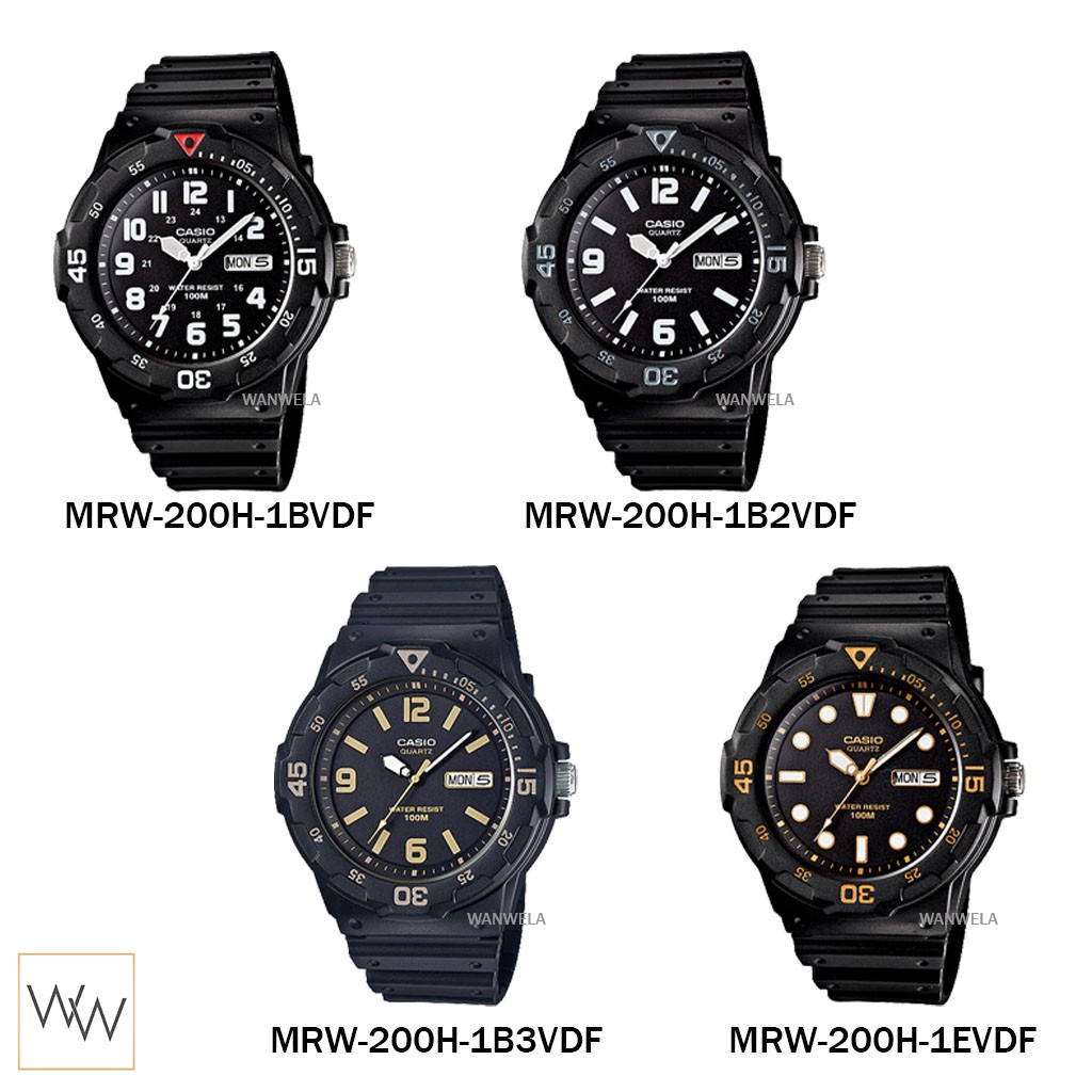 นาฬิกาคู่ นาฬิกา [ใส่โค้ดลดเพิ่ม] ของแท้ นาฬิกาข้อมือ Casio ผู้ชาย รุ่น MRW-200 (MRW-200H / MRW-200HC)
