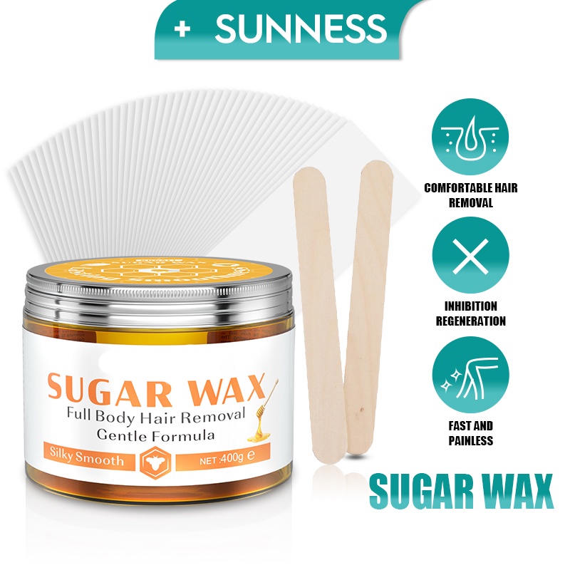 SUNNESS 400g แว๊กซ์กำจัดขน กำจัดขนรักแร้ แว็กซ์กำจัดขน กำจัดขนขา แว็กกำจัดขน honey wax