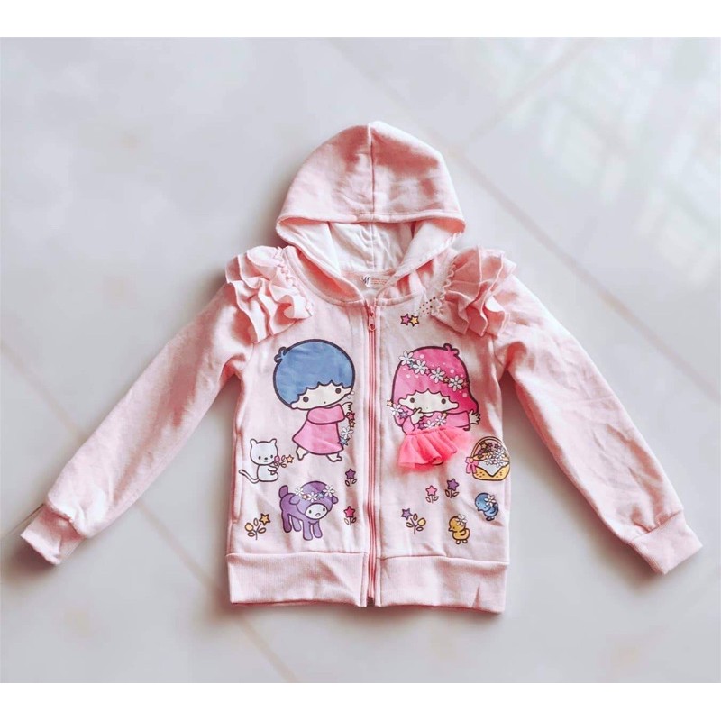 เสื้อกันหนาวlittle twinstarสีชมพูอ่อน