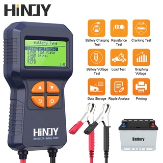 [จัดส่งจากประเทศไทย] HINOY Hn108 PK Ancel BST100 เครื่องวิเคราะห์ชาร์จแบตเตอรี่รถยนต์ 12V 2000CCA