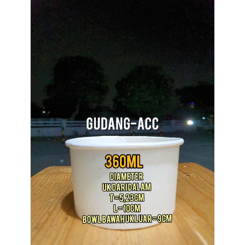 KiRimDaily-- ชามกระดาษ 360ml สีขาว / ชามกระดาษ 360ml PAPERBOWL 360ML